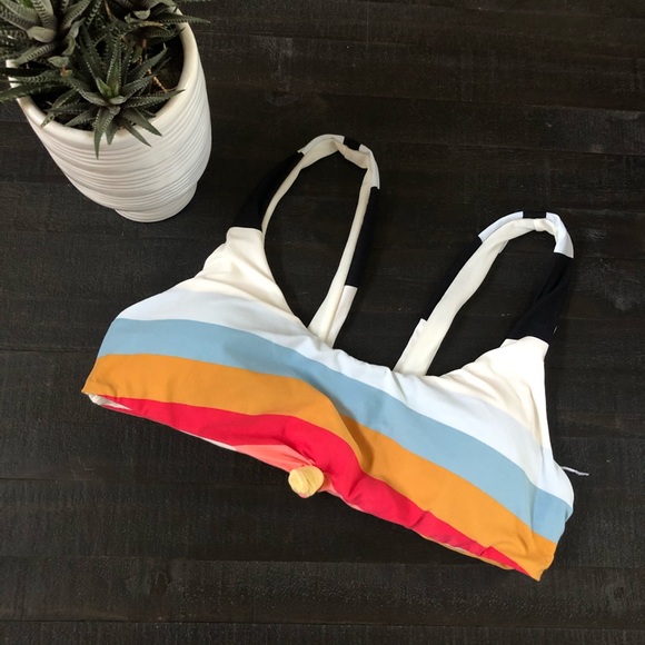 Billabong Other - Billabong Mutlicolored Stripe Knotted Bikini Top